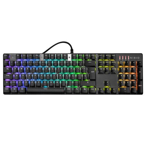 Teclado Gamer Nibio MK500 Impact RGB Negro  