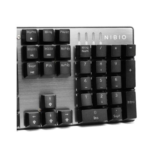 Teclado Gamer Nibio MK500 Impact RGB Negro  