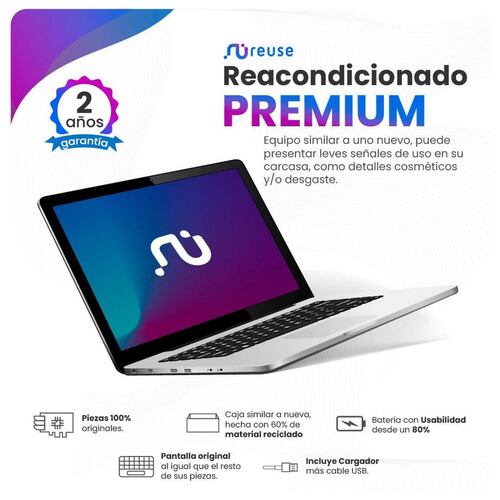 Apple MacBook Pro 15" Core i7 2.8 Touch (2017, 16GB - 256GB) SSD Plata Reacondicionado 