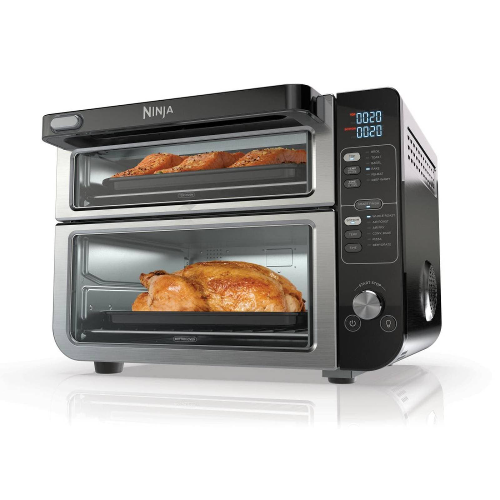 Horno de mesa eléctrico Ninja Foodi DCT401 12 en 1 negro, FlexDoor, sin aceite 