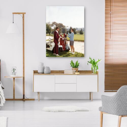 Cuadro Decorativo Vintage Links Golfistas