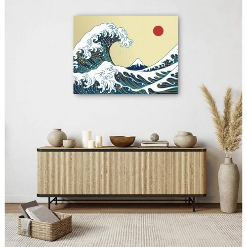 Cuadro Decorativo Gran ola oceanica asiatica