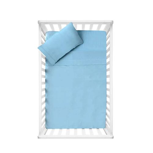 CHIQUI MUNDO Juego sábanas ultrasoft Mini Cuna Azul.