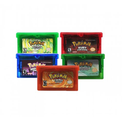 Paquete 3 cartuchos GBA Game Boy Pokémon Esmeralda, Rubí & Záfiro