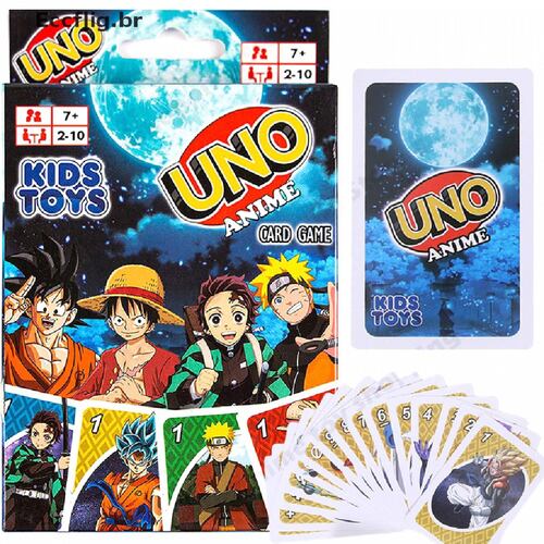 Juego de mesa Mattel UNO Edición Especial De Anime (Dragón Ball, Naruto, One Piece y Demon Slayer)