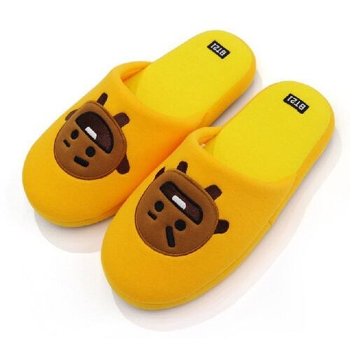 Pantuflas de Peluche BTS BT21 Shooky Unitalla color amarillo