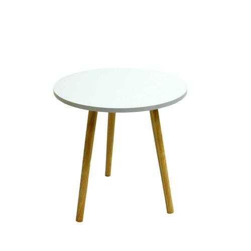 Mesa Lateral Minimalista Sala Recámara Beli Blanca Moderna.