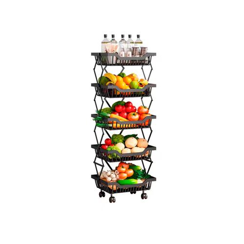 Organizador Plegable Frutero Alacena Cocina Despensa de 5 Niveles Gifu.