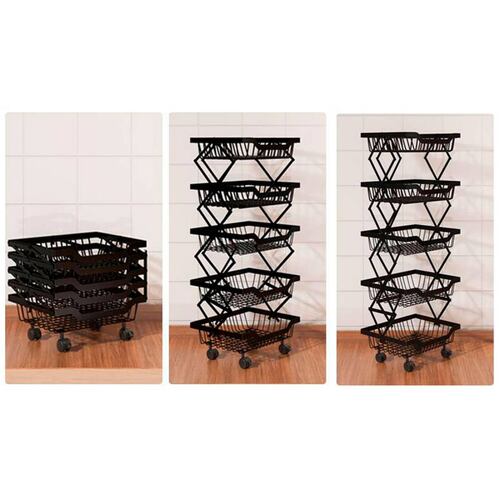 Organizador Plegable Frutero Alacena Cocina Despensa de 5 Niveles Gifu.