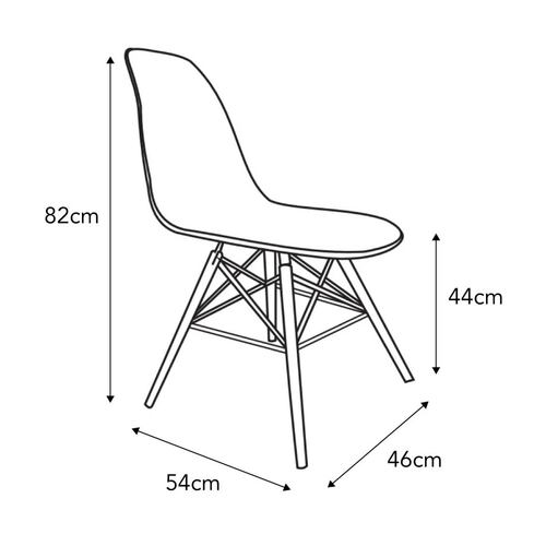 Set de 4 Sillas Blancas Modernas Eames Bossa.