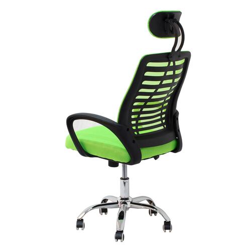 Silla de Oficina Ergonómica Ajustable con Reposacabezas y Giro 360º Dalian Verde.