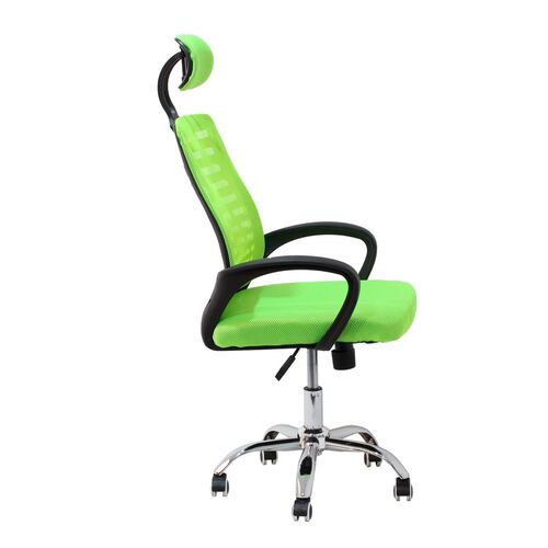 Silla de Oficina Ergonómica Ajustable con Reposacabezas y Giro 360º Dalian Verde.