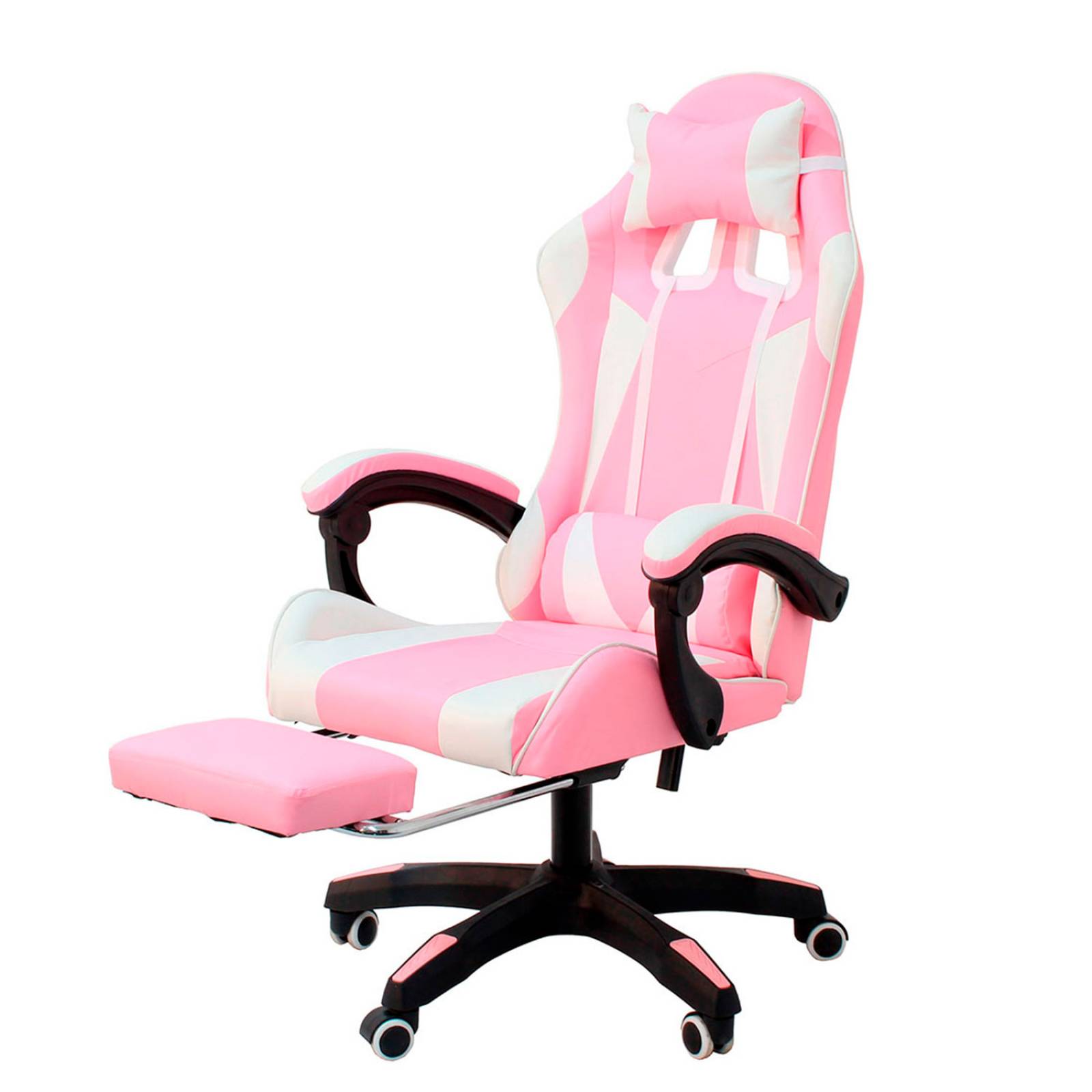 Silla Gamer Ergonómica Regulable y con Giro 360º RX-5000 Rosa.
