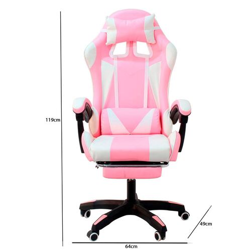 Silla Gamer Ergonómica Regulable y con Giro 360º RX-5000 Rosa.
