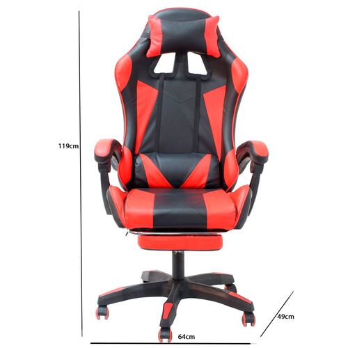 Silla Gamer Ergonómica Regulable y con Giro 360º RX-5000 Rojo.