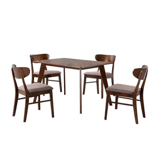 Comedor Minimalista de Madera con 4 Sillas Bossa Diphy.