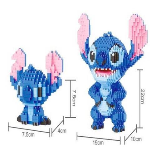  Figura de Bloques Armables Stitch Enojado con 3003 Piezas, Set de Super Mini Blocks de Construcción, Figura Coleccionable Stitch, Gran Juguete, Rompecabezas 3D Decoración, Regalo Ideal.