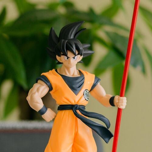 Figura de Acción DBZ Goku con Báculo Sagrado 21 cm, Decoración, Muñecos Coleccionables, Juguetes para Niños, Serie Dragon, Figuras de Acción Goku Báculo Mágico, Ideal para Regalo