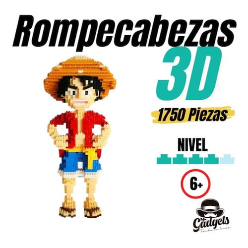 Rompecabezas 3d Bloques Armables Luffy One Piece Mini Blocks.