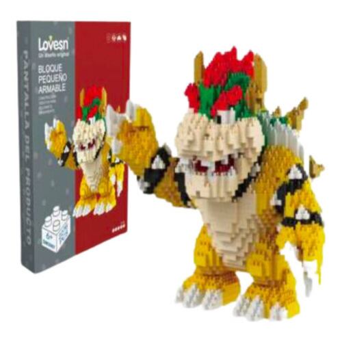Ult Juguete de construccion Bowser de Mario Bros para niños Adultos Kit de construcción de Bowser Mario Bros Bloques de Construcción de Colección 3D.