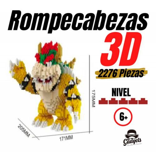 Ult Juguete de construccion Bowser de Mario Bros para niños Adultos Kit de construcción de Bowser Mario Bros Bloques de Construcción de Colección 3D.