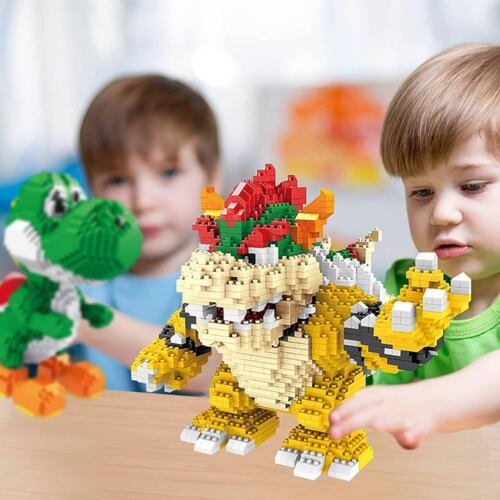Ult Juguete de construccion Bowser de Mario Bros para niños Adultos Kit de construcción de Bowser Mario Bros Bloques de Construcción de Colección 3D.