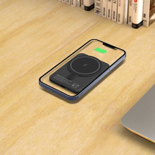  Power Bank Carga Rápida Inalambrica, 15w 5000 mAh, Batería Magnética, Cargador portátil inalámbrico magnético USB-C, Batería Externa, Banco de Energía