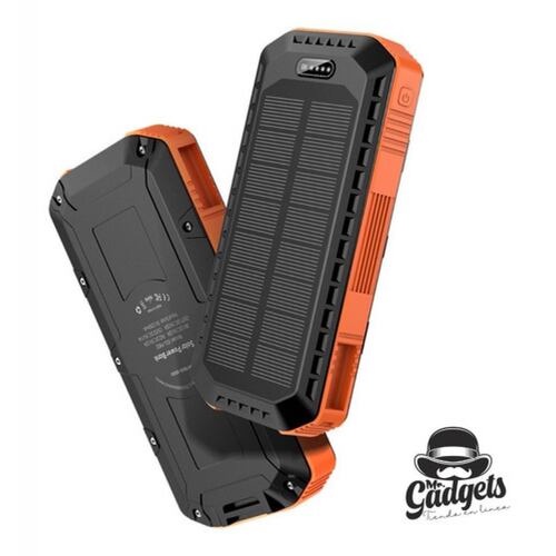 Power Bank Solar 20000 Mah Pila Recargable Con Sol, Uso Rudo