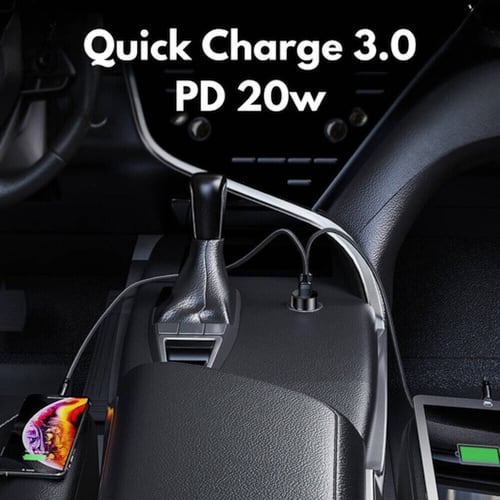 Cargador Para Auto Pd 20w Tipo C Carga Rapida Qc 3.0 Usb.