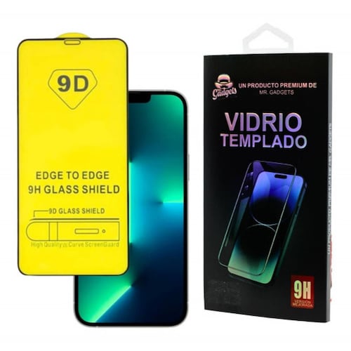 Mica Cristal Vidrio Templado 9d Premium Completa Para iPhone.
