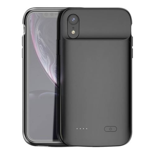 Funda de Batería para iPhone de 5000 mAh Funda Power Bank Recargable, Batería Extendida Externa Portátil, Case Cargador Máxima Protección, Color Negro 