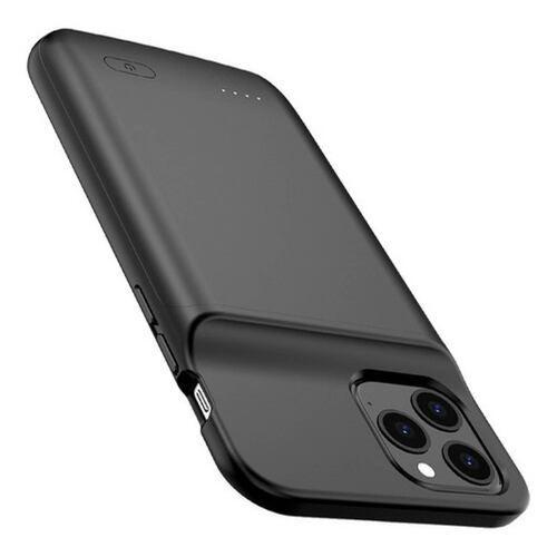 Funda de Batería para iPhone de 5000 mAh Funda Power Bank Recargable, Batería Extendida Externa Portátil, Case Cargador Máxima Protección, Color Negro 