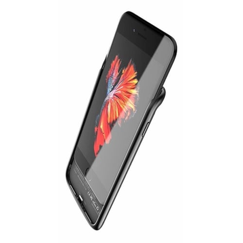 Funda de Batería para iPhone de 5000 mAh Funda Power Bank Recargable, Batería Extendida Externa Portátil, Case Cargador Máxima Protección, Color Negro 