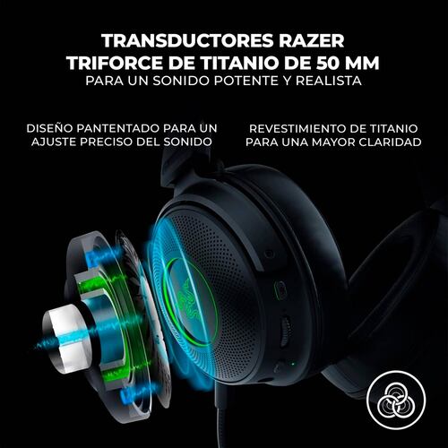 Audífonos Gamer Razer Kraken V3 Pro Hypersense Inalámbrico Reacondicionado Tipo A