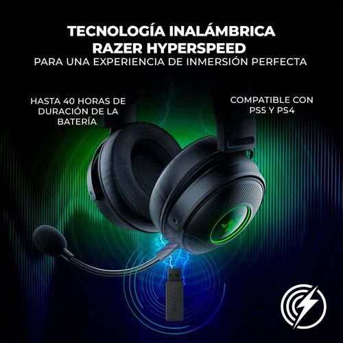 Audífonos Gamer Razer Kraken V3 Pro Hypersense Inalámbrico Reacondicionado Tipo A