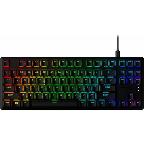 Teclado HyperX Alloy Origins Core TKL Wired Switch Azul Clicky Inglés Reacondicionado Tipo A.