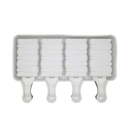 Moldes para paletas de hielo reutilizables ecomlab silicona de grado alimenticio, antiadherentes y flexibles de fácil desmolde, utensilio de repostería - pastelería con 4 cavidades para helado ZigZag.