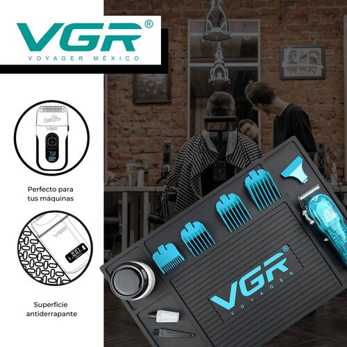 Tapete Vgr Antiderrapante Para Máquinas Y Accesorios Barber