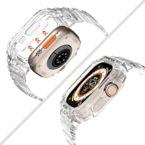 Correa de silicona ultra resistente para Apple Watch todas las series 38/40/41/42/44/45mm diseñada para un uso rudo y duradero estilo y protección (Amarillo)