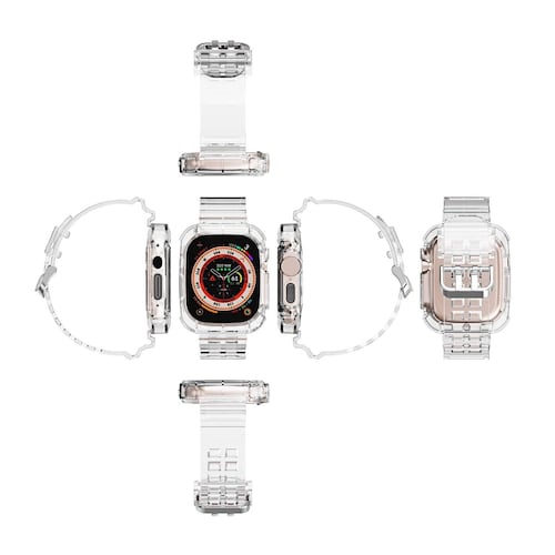 Correa de silicona ultra resistente para Apple Watch todas las series 38/40/41/42/44/45mm diseñada para un uso rudo y duradero estilo y protección (Amarillo)