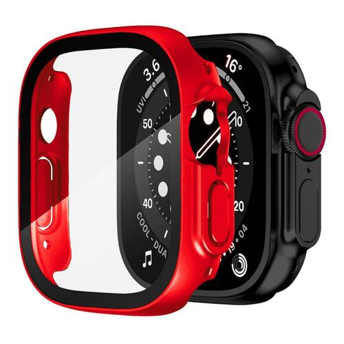 Case Cristal Templado Para Apple Watch Ultra 49 Mm Uso Rudo.