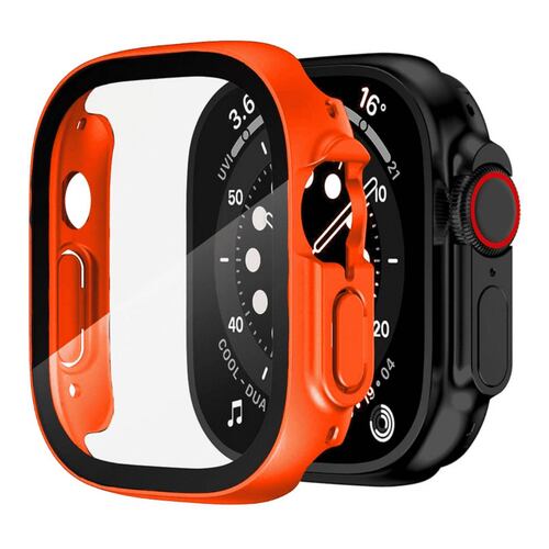 Case Cristal Templado Para Apple Watch Ultra 49 Mm Uso Rudo.