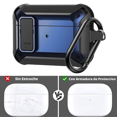 FUNDA PARA AIRPODS CARCASA ECOMLAB USO RUDO TODO LOS MODELOS PRO.