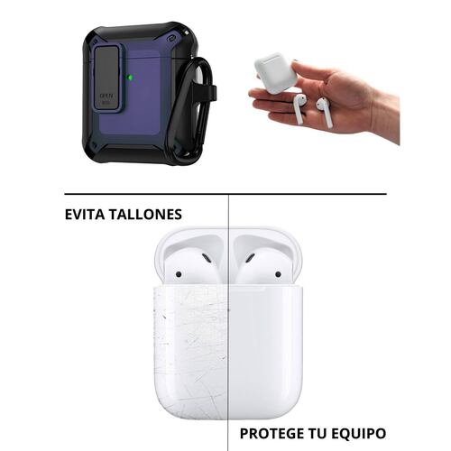 FUNDA PARA AIRPODS CARCASA ECOMLAB USO RUDO TODO LOS MODELOS 1 Y 2 GEN.