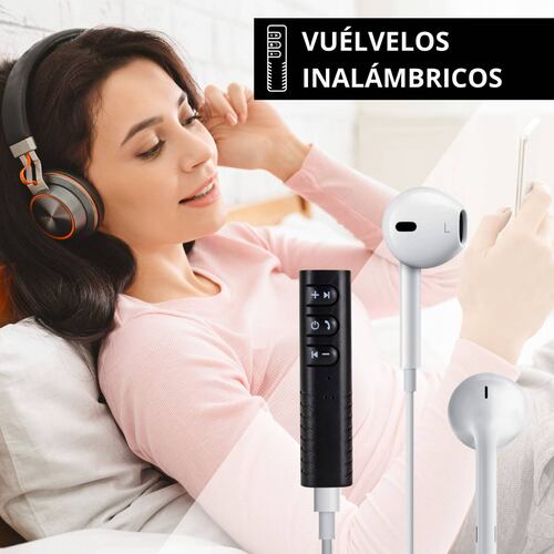 Receptor Bluetooth 5.0 para Auto Auxiliar con Micrófono: audio inalámbrico y manos libres para automóvil..