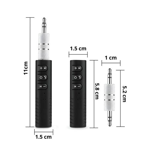 Receptor Bluetooth 5.0 para Auto Auxiliar con Micrófono: audio inalámbrico y manos libres para automóvil..