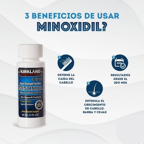 Minoxidil 5% 12 Cajas Para Crecimiento Capilar Barba Y Bigote, Disminuye la pérdida de cabello,  Kirkland Signature.