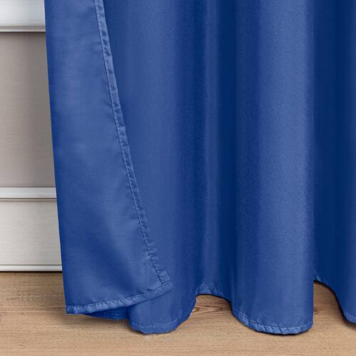 Cortina 2.36x1.80m Con Argollas Azul Indigo REAL TEXTIL