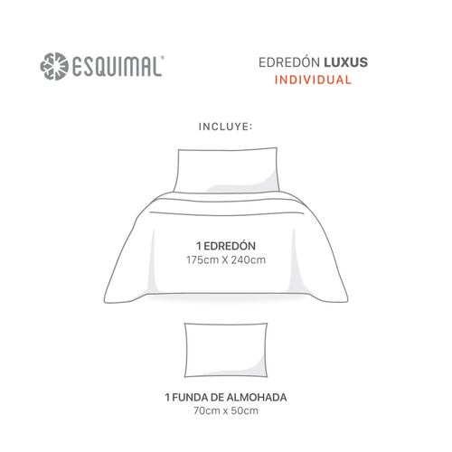 Edredón Ligero Individual Luxus más Incluye Funda Polo ESQUIMAL