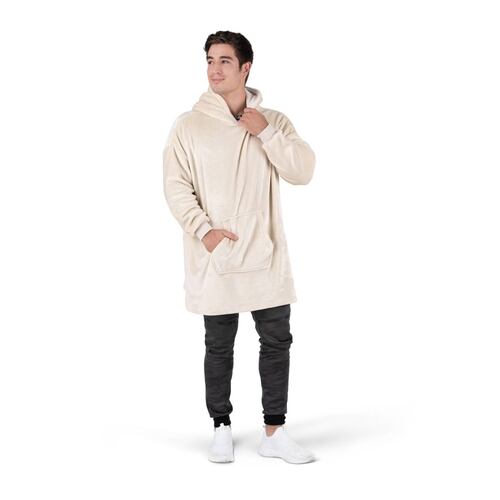 Sudadera Gigante Con Capucha De Borrega Para Hombre - Hueso REAL TEXTIL